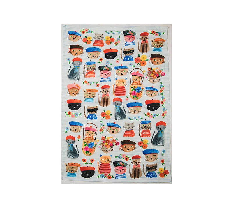 Cats Meow Tea Towel