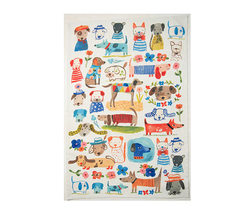 Painted Dog Tea Towel