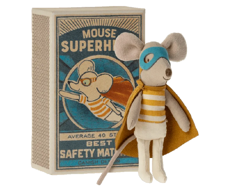 Maileg Superhero Mouse in Matchbox