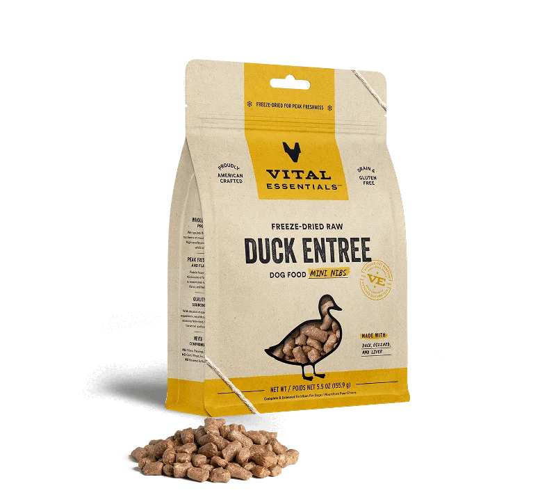 Vital Essentials Freeze-Dried Raw Duck Entrée Mini Nibs Dog Food