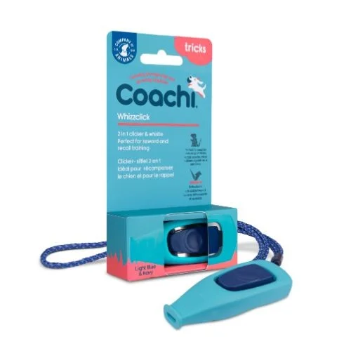 Coachi Light Blue Whizzclick 2 in 1 Training Whistle and Clicker