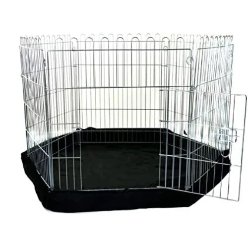 Henry Wagg Metal Pet Play Pen, 6 Sided with Base (63cm x 76cm)