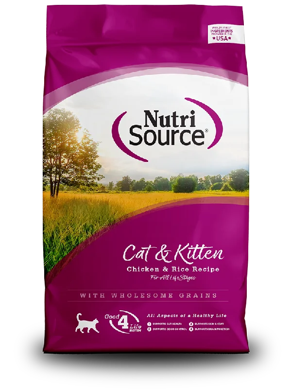 NutriSource Dry Cat Food Cat & Kitten Chicken & Rice Recipe