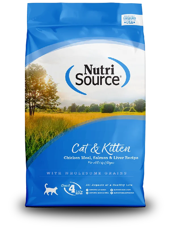 NutriSource Dry Cat Food Cat & Kitten Chicken, Salmon & Liver Recipe