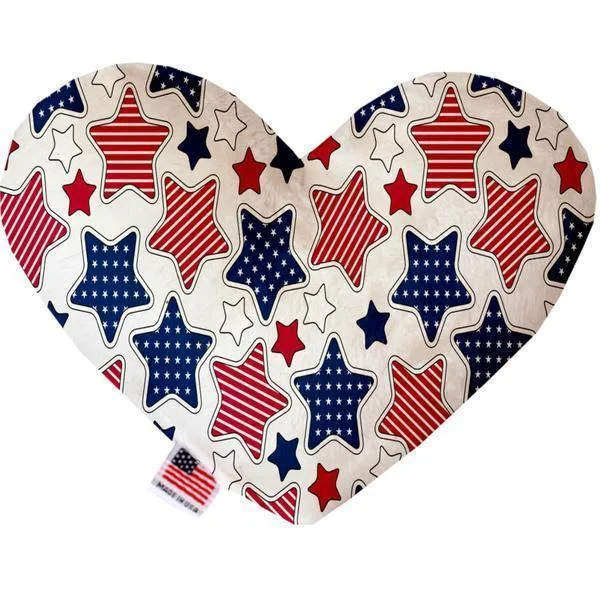 Heart Dog Toy Stuffing Free Patriotic Stars