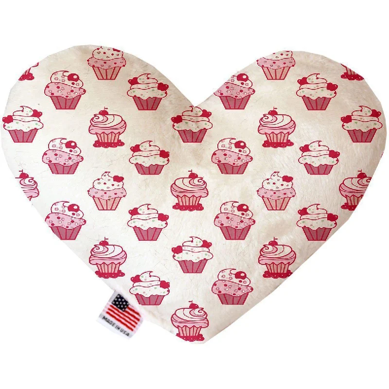 Heart Dog Toy Stuffing Free Pink Whimsy Cupcakes