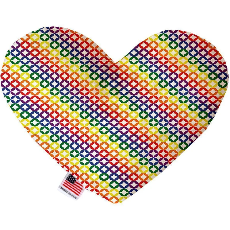 Heart Dog Toy Stuffing Free Rainbow Bright Diamonds