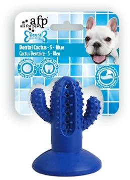 ALL FOR PAWS Dental Jucărie Chews Cactus, albastru, 9x6.3x6.3cm