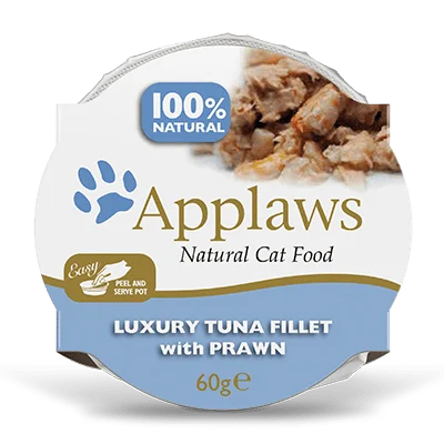 Applaws - Luxury Tuna Fillet With Prawn in broth - 60g pot