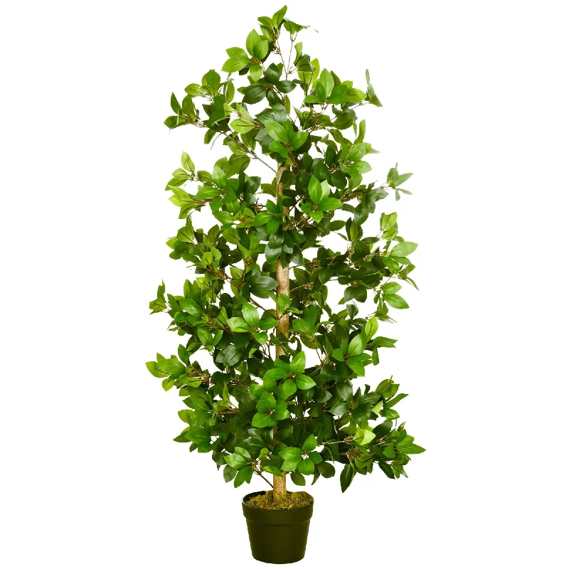 Artificial Plants Bay Leaf Laurel in Pot Fake Plants for Home Indoor Outdoor Decor