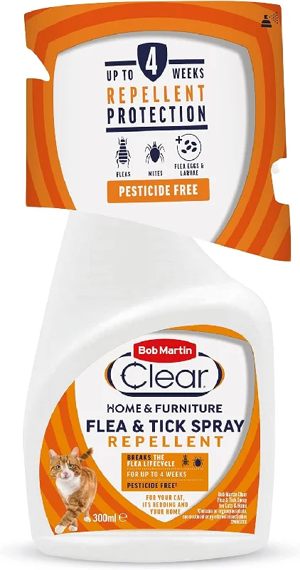 Bob Martin Clear Flea & Tick Repellent for the Cats & Home 300ml Spray