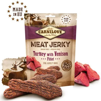 CARNILOVE Jerky Recompensă pentru câini, File de curcan şi vânat 100g