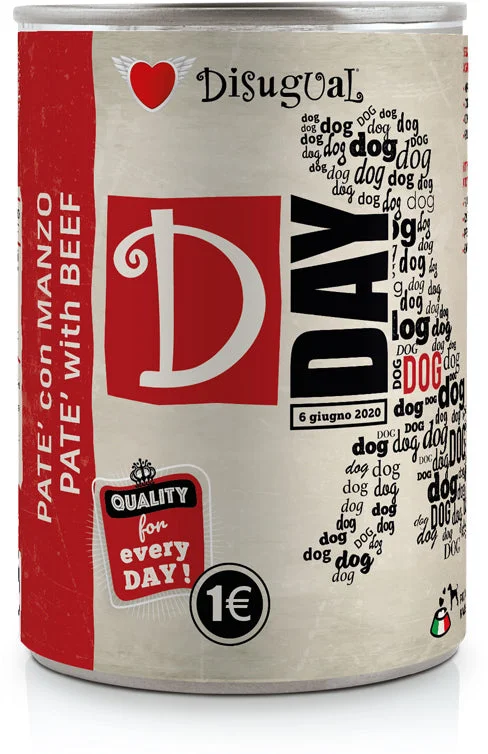 DISUGUAL D-Day Dog, pate de vită 400g