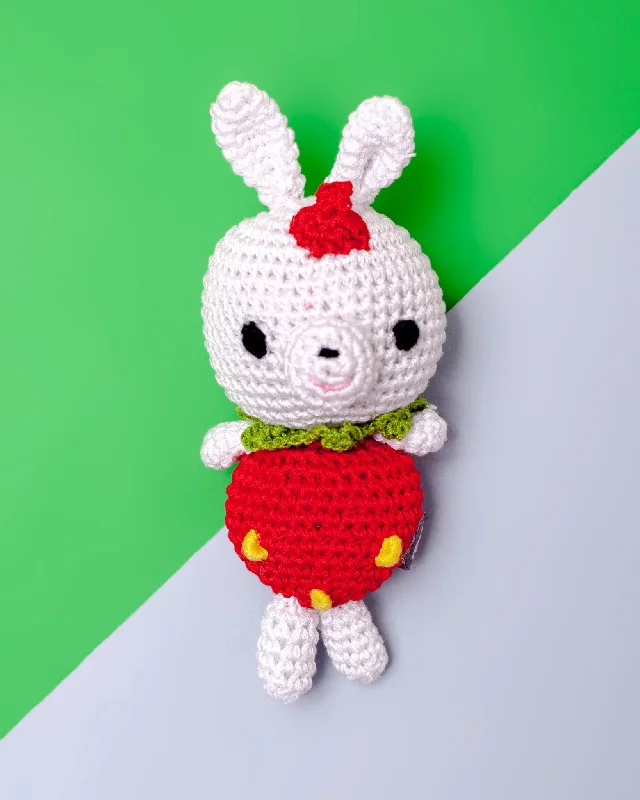 Rabbit Squeaky Knit Dog Toy