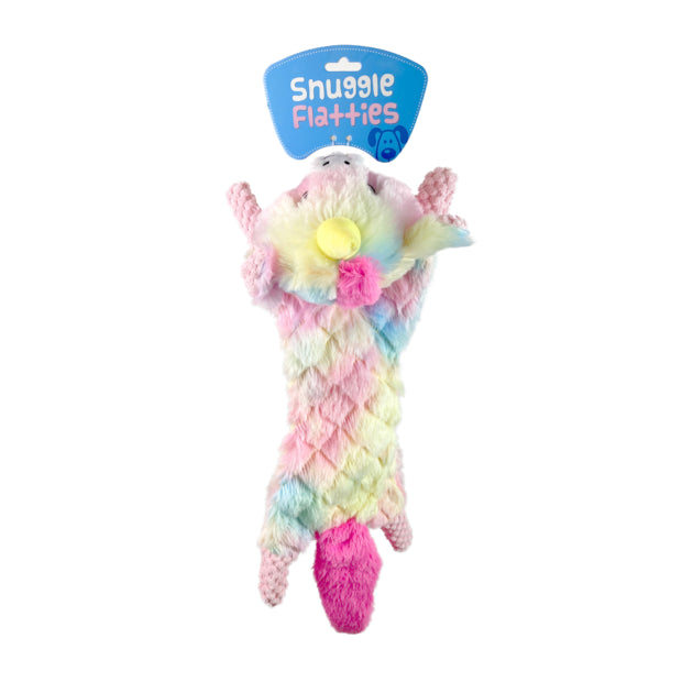 Flatties Dog Toy Rainbow Unicorn