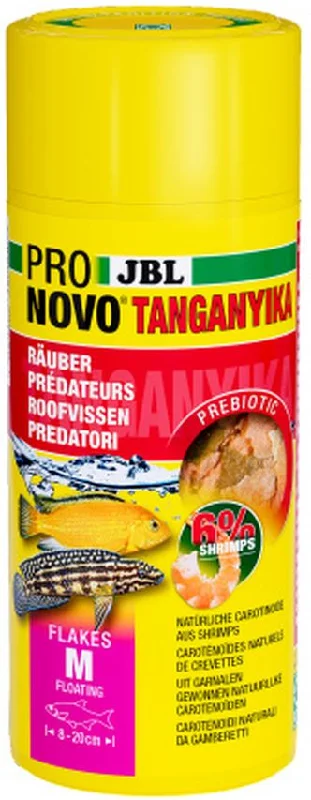 JBL ProNovo Tanganyka M, Hrană sub formă de fulgi pentru ciclide 250ml