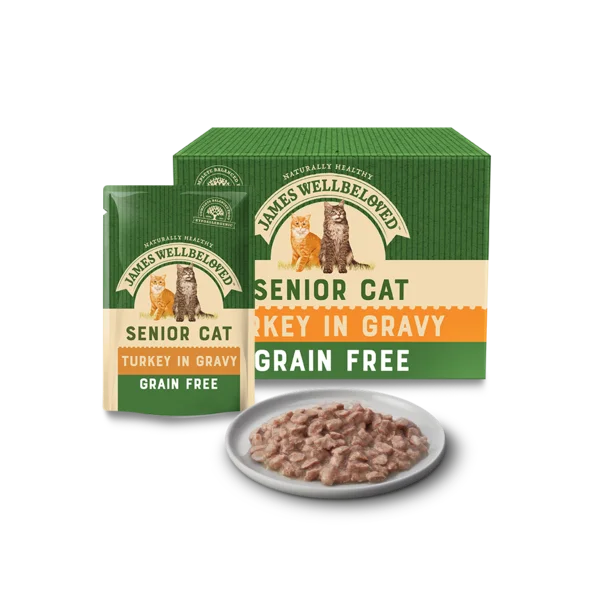 James Welbeloved -  Turkey Grain Free - Senior Cat - 85g Pouch - Single Pouch