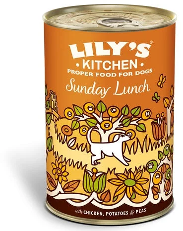 LILY'S KITCHEN Sunday Lunch Conservă pentru câini, cu pui şi cartofi 400g