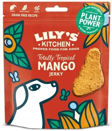 LILY'S KITCHEN Jerky Recompensă pentru câini Plant Power, cu Mango 70g