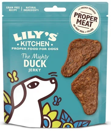 LILY'S KITCHEN Jerky Recompensă pentru câini The Mighty Duck, cu Raţă 70g