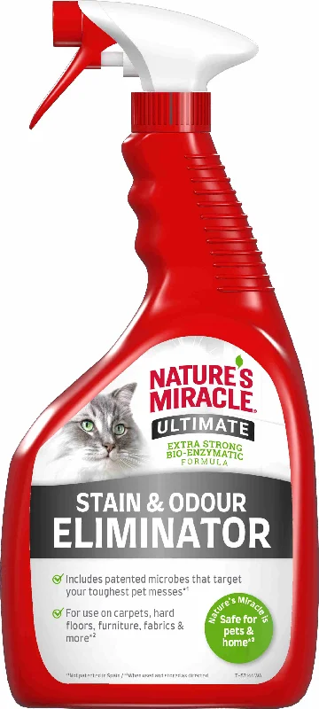 NATURE'S MIRACLE ULT Pisici, soluţie pentru pete şi mirosuri neplăcute 946ml