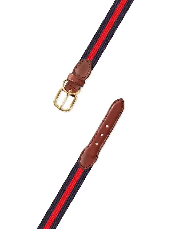 Navy & Red Stripe Dog Collar (Made in the USA) (FINAL SALE)