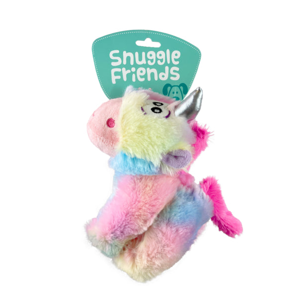 Snuggle Friends Dog Toy Rainbow Unicorn w/Rope