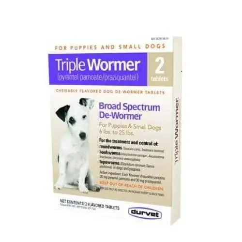 Durvet Triple Wormer Broad Spectrum De-wormer For Dogs