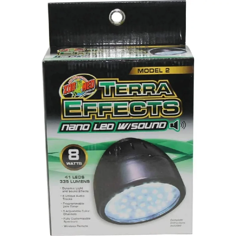 Zoo Med Terra Effects Model 2 Nano LED Light with Sound Black